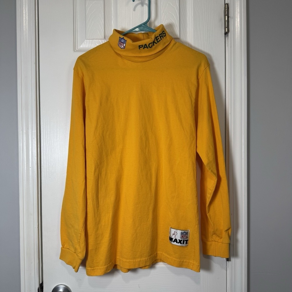 Mens NFL Vintage 90s Green Bay Packers‎ Shirt Base Layer MAXIT Football Medium